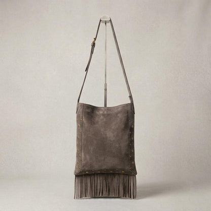 Handmade Leather Tote Bag for Women, Genuine Moroccan Leather Shoulder Bag, Minimalist Everyday Purse, Large Shopper Bag , Holiday Gift - Gray