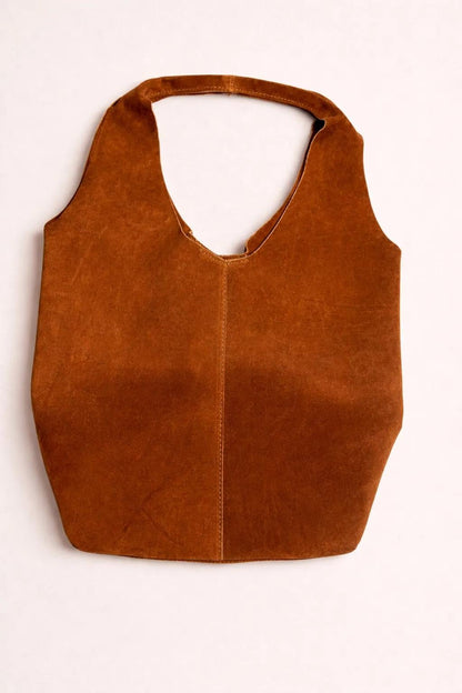 Genuine Leather Hobo Bag, Spacious Shoulder Tote, Lightweight Handcrafted Leather Bag, Soft Suede Finish, Multiple Colors , Gift for Her