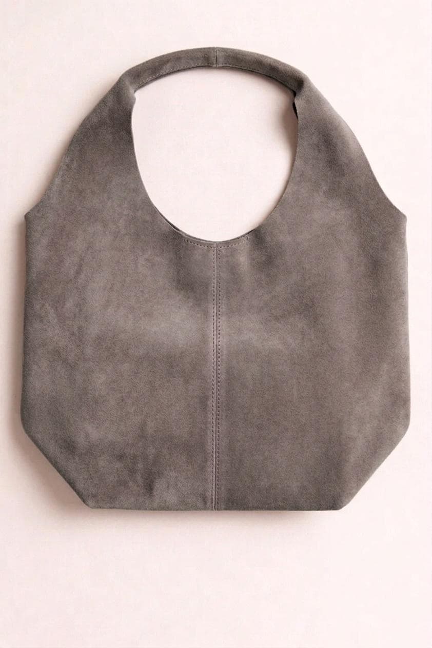 Genuine Leather Hobo Bag, Spacious Shoulder Tote, Lightweight Handcrafted Leather Bag, Soft Suede Finish, Multiple Colors , Gift for Her