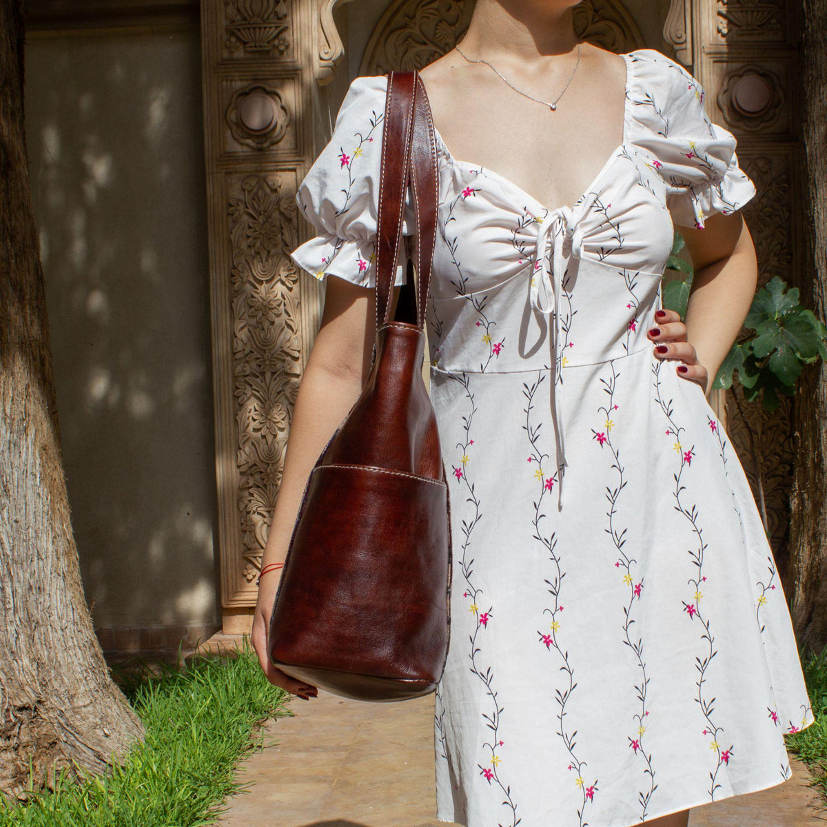 Personalized Leather Tote Bag, Moroccan Carpet Shoulder Bag, Handmade Leather Handbag, Large Work Tote, Gift for Women