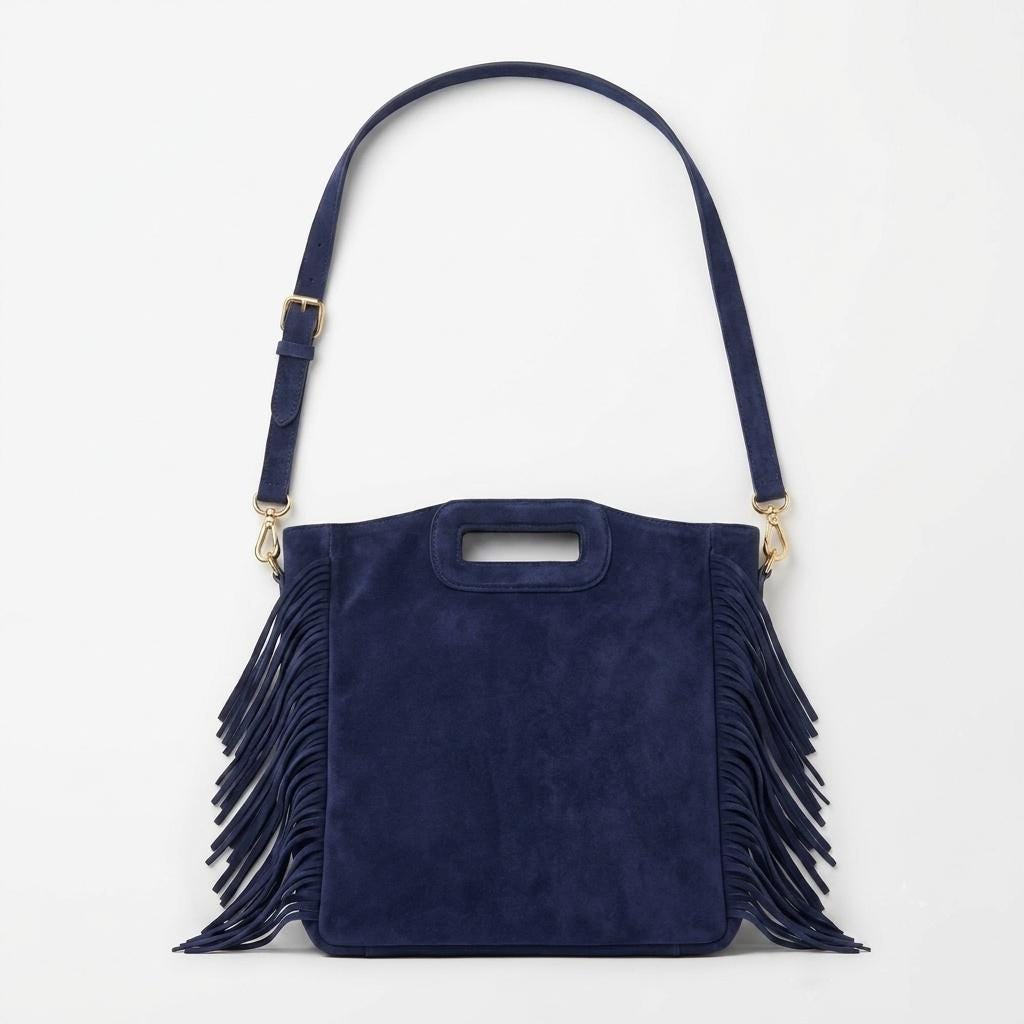Genuine Suede Leather Fringe Crossbody Bag, Handmade Boho Shoulder Bag, Lightweight Spacious Bag, Casual Chic Style , gift for her
