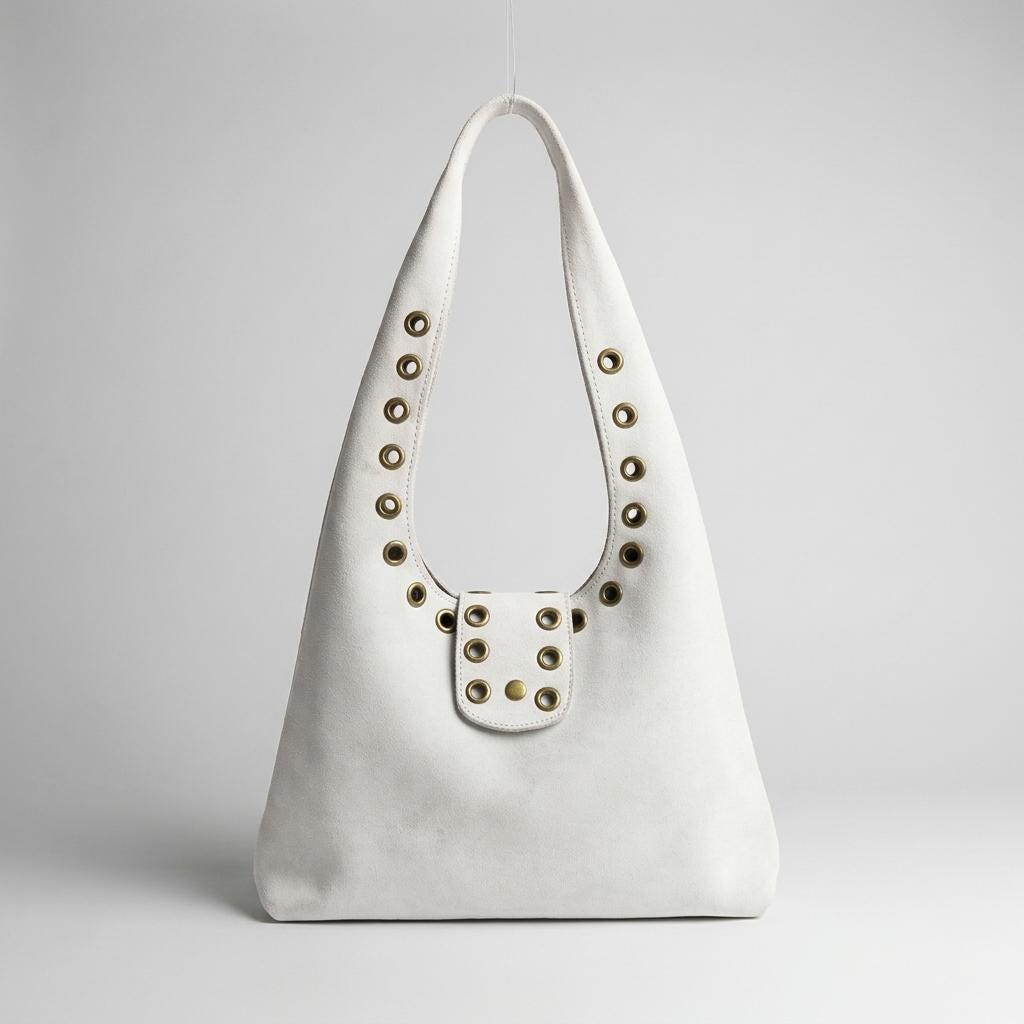 Leather Shoulder Bag for Women, Handmade Leather Handbag, Boho Tote Purse, Moroccan Bag, Studded Handle Bag, Unique , Holiday Gift