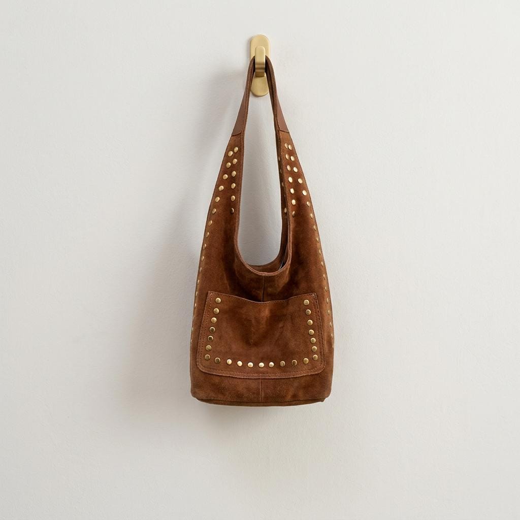 Genuine Leather Hobo Bag, Handmade Boho Shoulder Bag, Soft Minimalist Leather Tote, Elegant Everyday Bag , gift for her